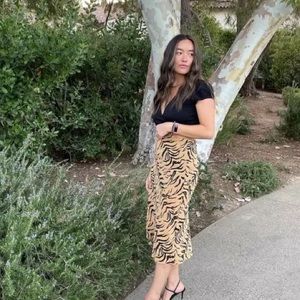 Silk Midi Slip Skirt